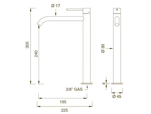 Смеситель для раковины CeaDesign Gastone Gas03