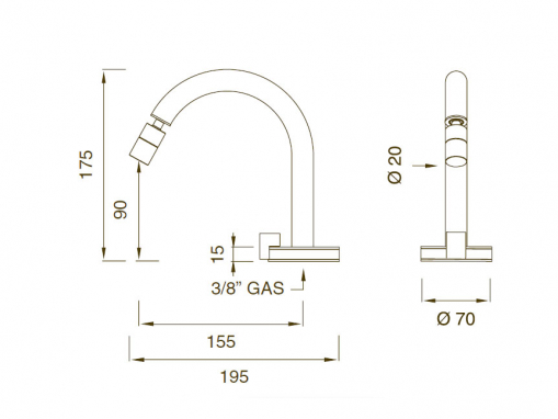 CeaDesign Giotto GIO23 Смеситель для биде