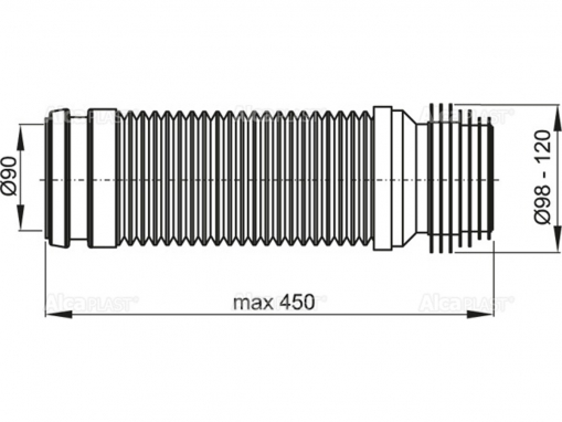 Гофра для унитаза Alcaplast M9006