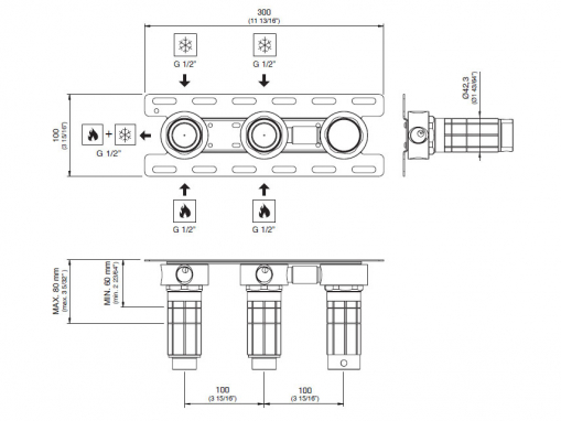 CeaDesign UCS12 Встраиваемая часть смесителя