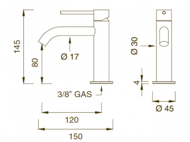 Смеситель для раковины CeaDesign Gastone Gas01