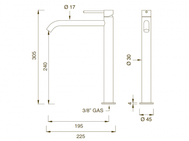 Смеситель для раковины CeaDesign Gastone Gas03
