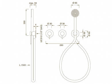 Смеситель для душа CeaDesign Gastone GAS08Y